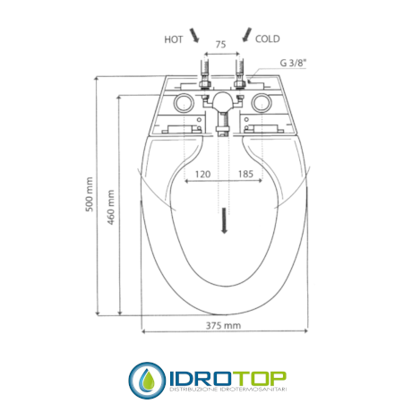 COPRIWATER BIDET 320T GRY